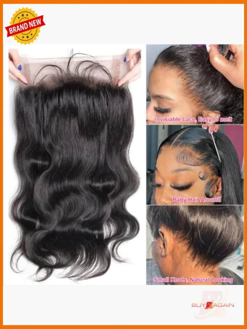 360 Lace Front Human Hair Wig Pre Plucked Transparent Lace 150% Density 12 Inch
